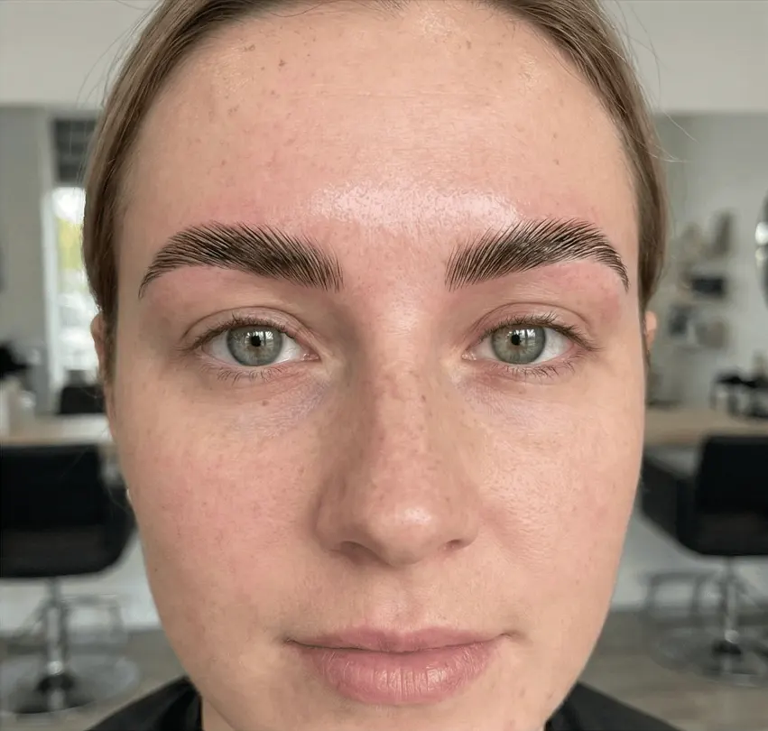 Olhos depois da extensão de cílios